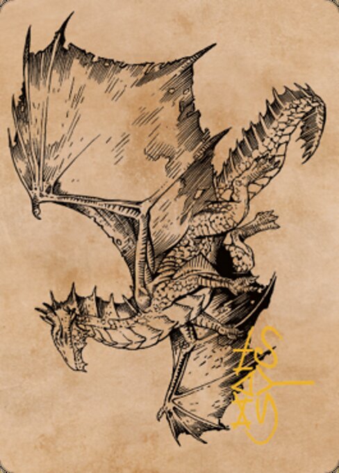 Ancient Bronze Dragon Art Card (58/81) (Gold-Stamped Signature) фото цена описание